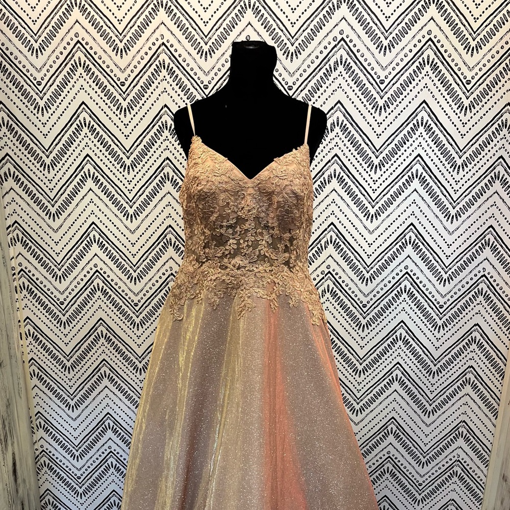 Beautiful Rose Gold formal Gown. Worn one time. Perfect condition.